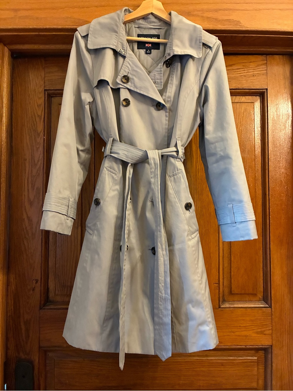 London Fog Trench Coat- Light Gray